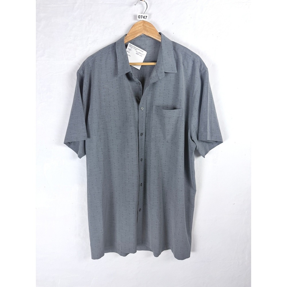 2/$30 Vuori Grey Short Sleeve Button Up Shirt XXL